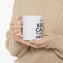 DistinctInk Glossy White Coffee / Tea Mug - Keep Calm I'm A Doctor