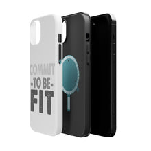 DistinctInk ToughCase for Apple iPhone, Compatible with MagSafe Charging - Commit To Be Fit