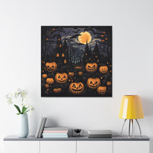 DistinctInk Canvas Wall Art with Spooky All Hallows' Eve for Halloween