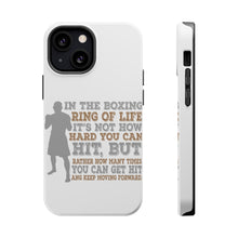 DistinctInk ToughCase for Apple iPhone, Compatible with MagSafe Charging - Boxing Life How Many Times You Keep Moving