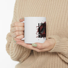 DistinctInk Glossy White Coffee / Tea Mug - I Puckin' Love Hockey