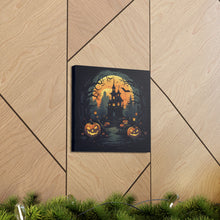 DistinctInk Canvas Wall Art with Spooky Trick or Treating for Halloween