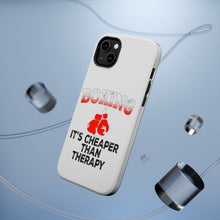 DistinctInk ToughCase for Apple iPhone, Compatible with MagSafe Charging - Boxing It's Cheaper Than Therapy