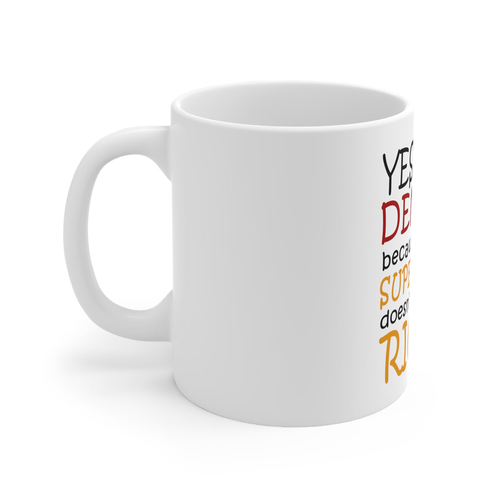 Glossy White Coffee / Tea Mug - Yes I'm a Dentist Super Hero, view 2