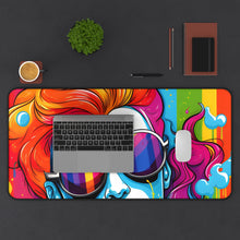 DistinctInk Desk Mat with Leading with Courage and Grace Design for LGBTQ+ Pride
