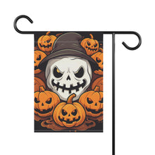 DistinctInk Garden & House Banner Flag with Spooky Skeleton Pumpkin Patch Design for Halloween