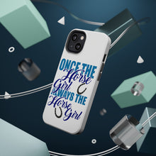 DistinctInk ToughCase for Apple iPhone, Compatible with MagSafe Charging - Once The Horse Girl Always The Horse Girl