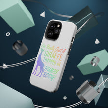 DistinctInk ToughCase for Apple iPhone, Compatible with MagSafe Charging - Just a Giraffe Trapped in a Human Body