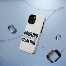 DistinctInk ToughCase for Apple iPhone, Compatible with MagSafe Charging - Bowling is Fun In Your SPARE Time