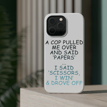 DistinctInk ToughCase for Apple iPhone, Compatible with MagSafe Charging - Cop Pulled Over, Rock Paper Scissors