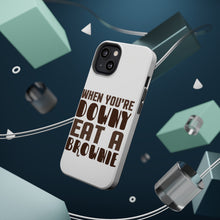 DistinctInk ToughCase for Apple iPhone, Compatible with MagSafe Charging - When You're Downy Eat a Brownie