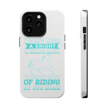 DistinctInk ToughCase for Apple iPhone, Compatible with MagSafe Charging - Don't Need Night - Perfectly Capable Horse