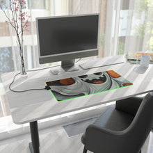 DistinctInk LED Gaming Mouse Pad with Silly Specter Sprites Design for Halloween