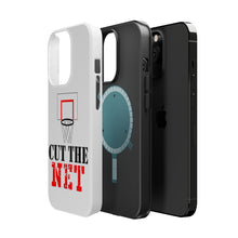 DistinctInk ToughCase for Apple iPhone, Compatible with MagSafe Charging - Cut the Net Basketball