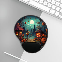 DistinctInk Mouse Pad with Wrist Rest  with Trick or Treat Fun Design for Halloween