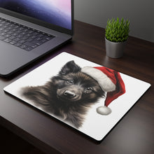 DistinctInk Mouse Pad - 1/4" Foam Rubber - Belgian Sheepdog Puppy Drawing