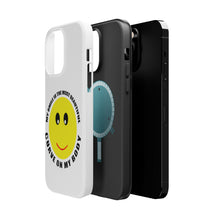 DistinctInk ToughCase for Apple iPhone, Compatible with MagSafe Charging - My Smile Most Beautiful Curve on My Body
