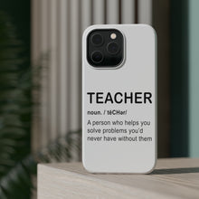 DistinctInk ToughCase for Apple iPhone, Compatible with MagSafe Charging - Teacher Definition Solves Problems