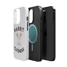 DistinctInk ToughCase for Apple iPhone, Compatible with MagSafe Charging - Rabbit Cuteness - Bunny Ears