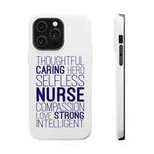 DistinctInk ToughCase for Apple iPhone, Compatible with MagSafe Charging - Thoughtful Caring Hero Selfless Nurse