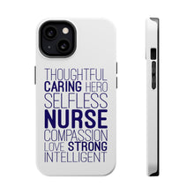 DistinctInk ToughCase for Apple iPhone, Compatible with MagSafe Charging - Thoughtful Caring Hero Selfless Nurse
