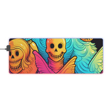DistinctInk LED Gaming Mouse Pad with The Joy of Connecting Design for Halloween  LGBTQ+ Pride