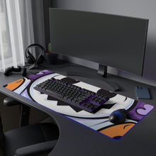 DistinctInk LED Gaming Mouse Pad with Ghost Skeleton Pumpkins Design for Halloween