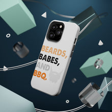DistinctInk ToughCase for Apple iPhone, Compatible with MagSafe Charging - Beards, Babes And BBQ