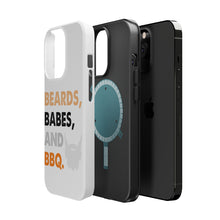 DistinctInk ToughCase for Apple iPhone, Compatible with MagSafe Charging - Beards, Babes And BBQ