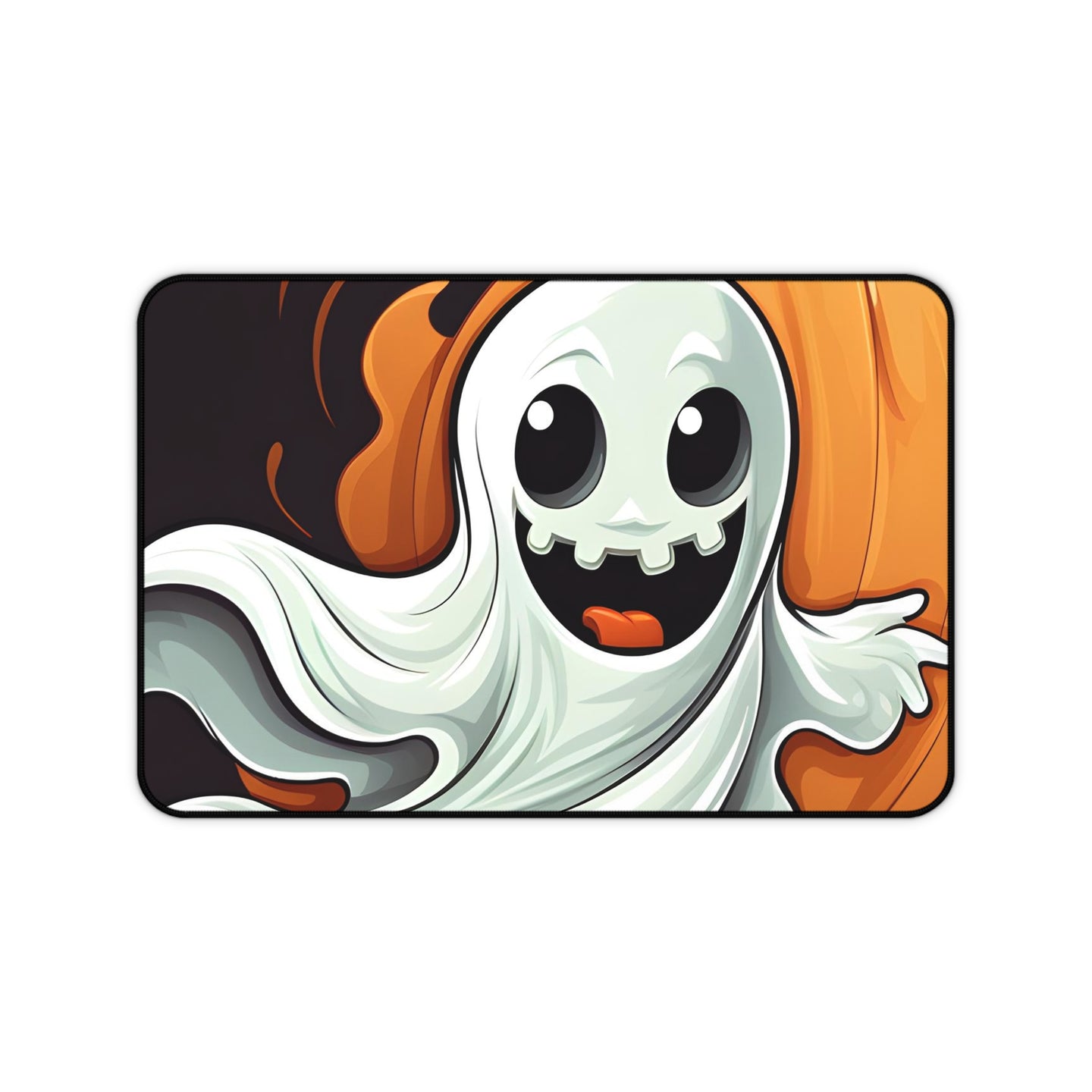 DistinctInk Desk Mat with Silly Specter Sprites Design for Halloween