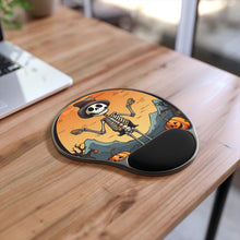 DistinctInk Mouse Pad with Wrist Rest  with Skelefun Halloween Design for Halloween