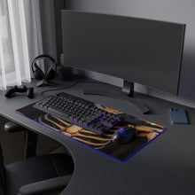 DistinctInk LED Gaming Mouse Pad with Skellington's Spooky Soiree Design for Halloween
