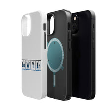 DistinctInk ToughCase for Apple iPhone, Compatible with MagSafe Charging - Lawyer Elements Periodic Table