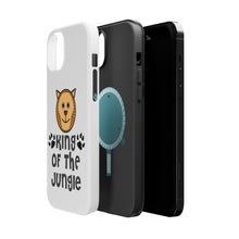 DistinctInk ToughCase for Apple iPhone, Compatible with MagSafe Charging - King of the Jungle - Lion
