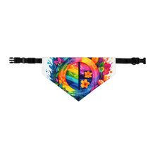 DistinctInk Adjustable Pet Banana Collar with The Road to Fulfillment Design for LGBTQ+ Pride