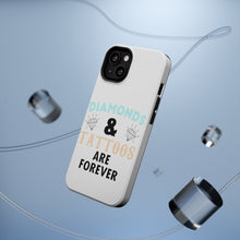 DistinctInk ToughCase for Apple iPhone, Compatible with MagSafe Charging - Diamonds and Tattoos Are Forever