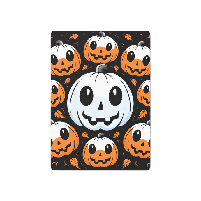 DistinctInk Playing / Poker Cards with Ghost Skeleton Cartoon Pumpkin Design for Halloween