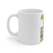 DistinctInk Glossy White Coffee / Tea Mug - Alcohol Makes Bad Decisions Look Good