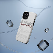DistinctInk ToughCase for Apple iPhone, Compatible with MagSafe Charging - Things I Want In Life - Cars, Money, Woman