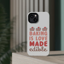 DistinctInk ToughCase for Apple iPhone, Compatible with MagSafe Charging - Baking is Love Made Edible