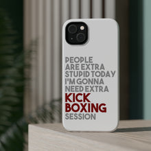 DistinctInk ToughCase for Apple iPhone, Compatible with MagSafe Charging - People Are Stupid Need Extra Kick Boxing