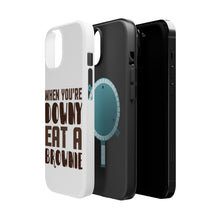DistinctInk ToughCase for Apple iPhone, Compatible with MagSafe Charging - When You're Downy Eat a Brownie