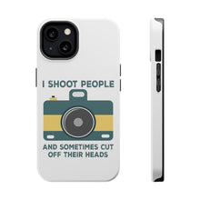 DistinctInk ToughCase for Apple iPhone, Compatible with MagSafe Charging - I Shoot People - Photography