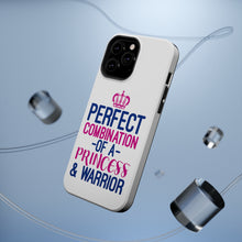 DistinctInk ToughCase for Apple iPhone, Compatible with MagSafe Charging - Perfect Combination of Princess & Warrior