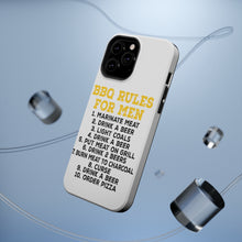 DistinctInk ToughCase for Apple iPhone, Compatible with MagSafe Charging - BBQ Rules for Men