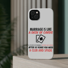 DistinctInk ToughCase for Apple iPhone, Compatible with MagSafe Charging - Marriage is Like a Deck of Cards