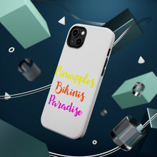 DistinctInk ToughCase for Apple iPhone, Compatible with MagSafe Charging - Pineapples Bikinis Paradise