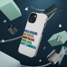DistinctInk ToughCase for Apple iPhone, Compatible with MagSafe Charging - Speak English Kiss French Dress Italian
