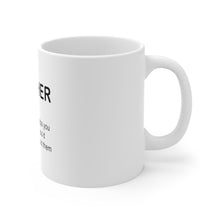 DistinctInk Glossy White Coffee / Tea Mug - Teacher Definition Solves Problems