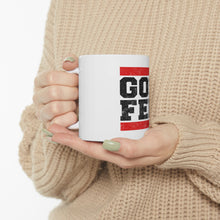 DistinctInk Glossy White Coffee / Tea Mug - Golfer Word Art